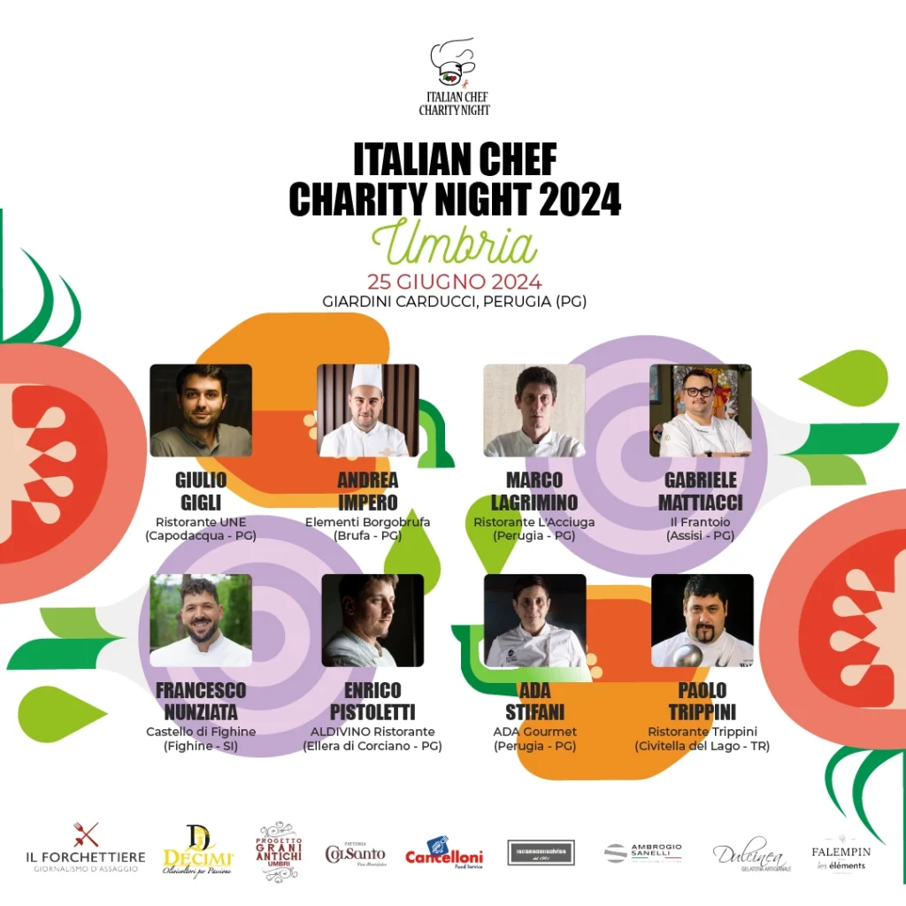 Gli chef dell'evento Umbria Charity night 2024